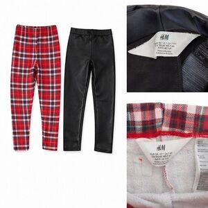 🖤 H&M Black Faux Leather Leggings – Size 7/8 (EUR 128)